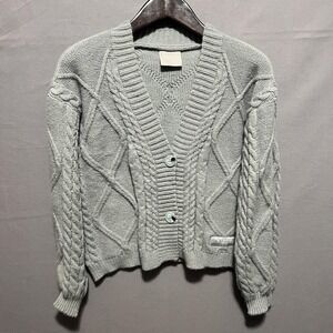 The Tortured Poets Department Cardigan Womens MD/LG Cable Knit Taylor Swift